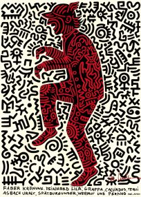 Otto Waalkes im Keith Haring Stil